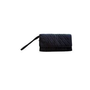 Vera Bradley Black Quilted Cotton Wristlet Wallet Clutch with ID Window